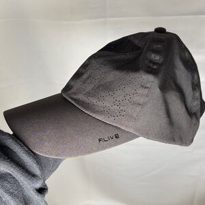 Alive Hat Women One Size Perforated Geo Logo Run Gym Black